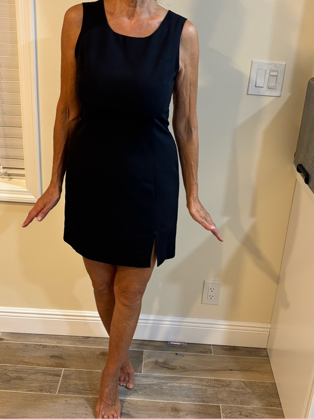 Classic Black Sleeveless Shift Dress